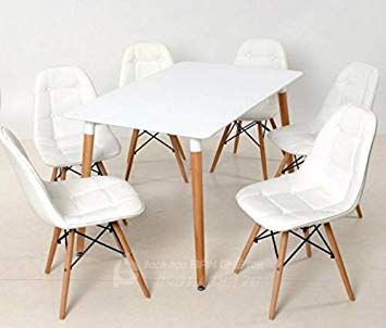 Bộ bàn ghế tiếp khách văn phòng, bàn ghế quán cafe màu trắng SBG4600