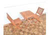 Image of Bộ bàn ghế gỗ xếp lùn cafe ban công sân thượng BT11